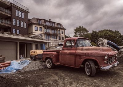 Betongsprutning av mur i Göteborg