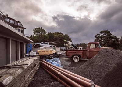 Betongsprutning av mur i Göteborg