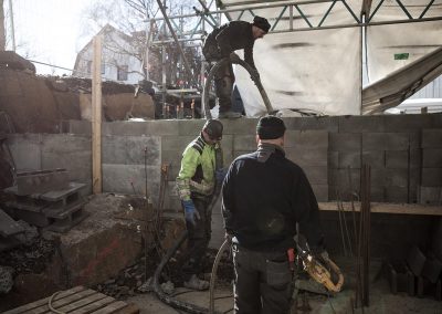 villaområde pumpa betong trångt, Betongkonsult i Väst